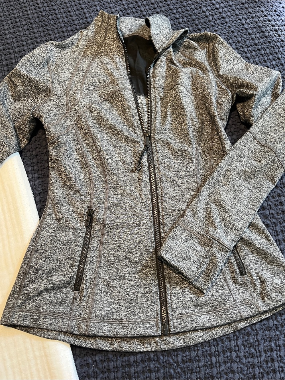 lululemon athletica Heathered Gray Full-Zip Utility Jacket